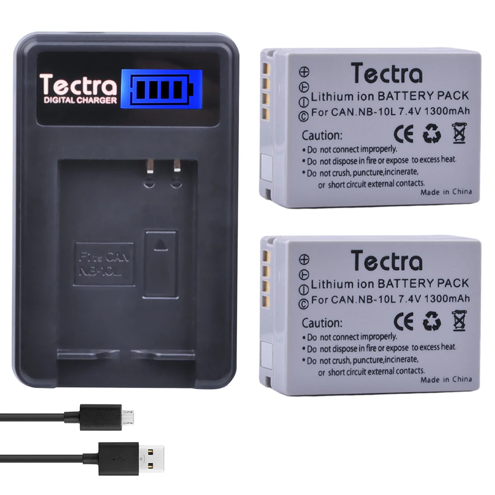 Tectra NB 10L NB10L литий ионный Аккумулятор для Canon SX40 HS SX40HS SX50 PowerShot SX60 + ЖК зарядное