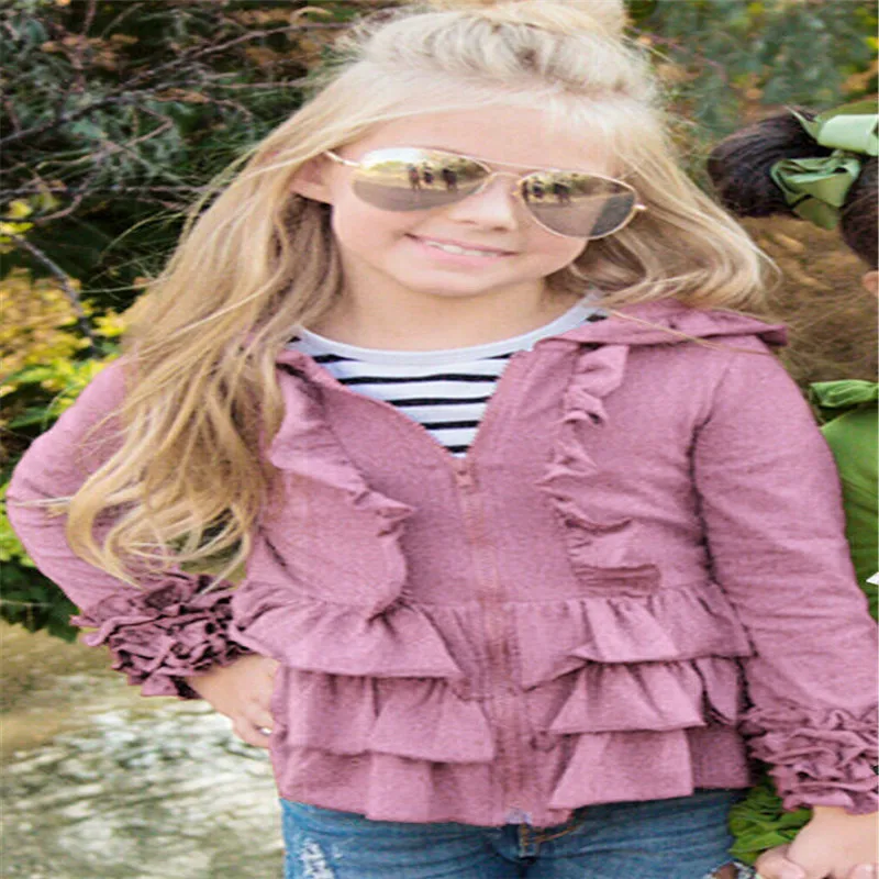 Pudcoco/осеннее повседневное пальто для маленьких девочек однотонная модная куртка ветровка с длинными рукавами, верхняя одежда для малышей