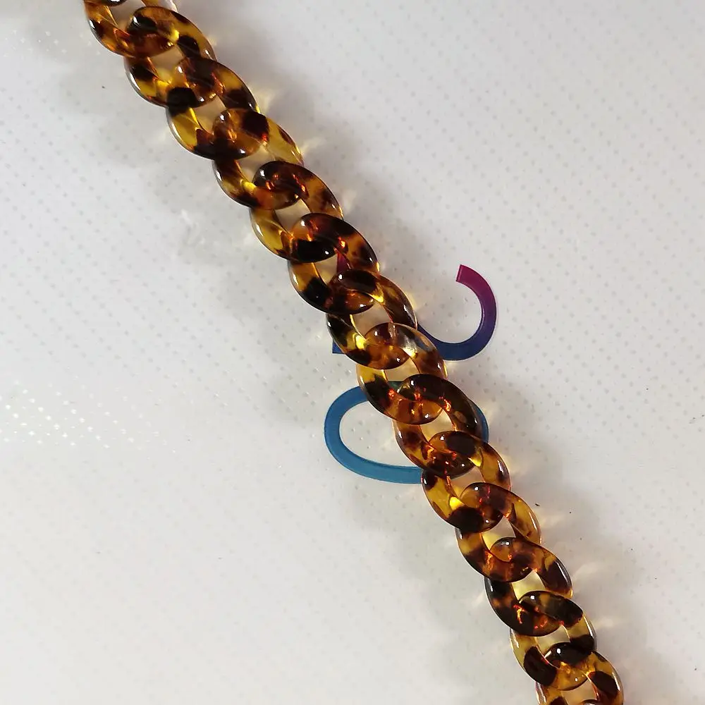 1,0 метр 10*13 мм акриловое ожерелье Нити части Связанные сумки цепи женские самодельные Украшения, Аксессуары цепочка для очков компоненты N027-S - Цвет: leopard