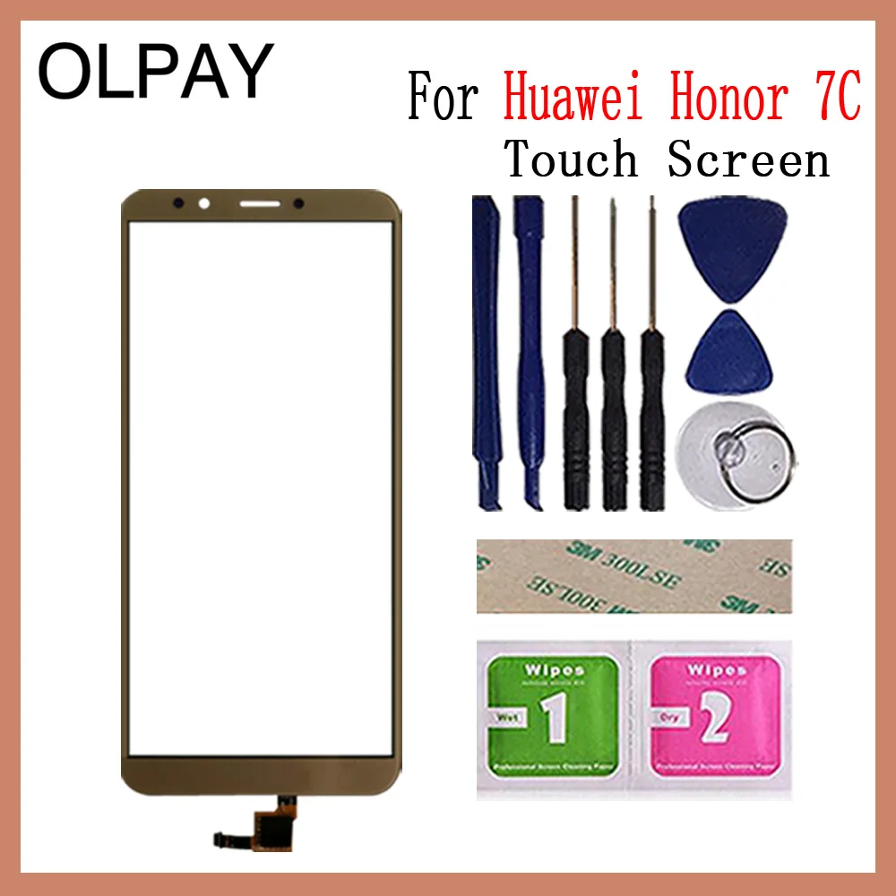 OLPAY 5,9" сенсорный экран для huawei Honor 7C сенсорный экран дигитайзер Панель переднее стекло объектив сенсор инструменты клей+ салфетки