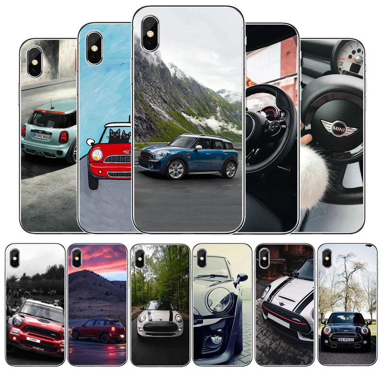 Автомобильный силиконовый чехол Mini Cooper для iphone 12 11Pro Max 11 XR XS X 8 7 6 6S Plus 5 5S SE