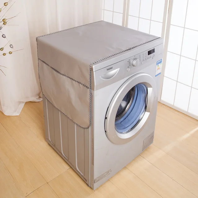 Fully Automatic Roller Washer Sunscreen Washing Machine Waterproof Cover Dryer Polyester Silver Dustproof Washing Machine Cover Style B