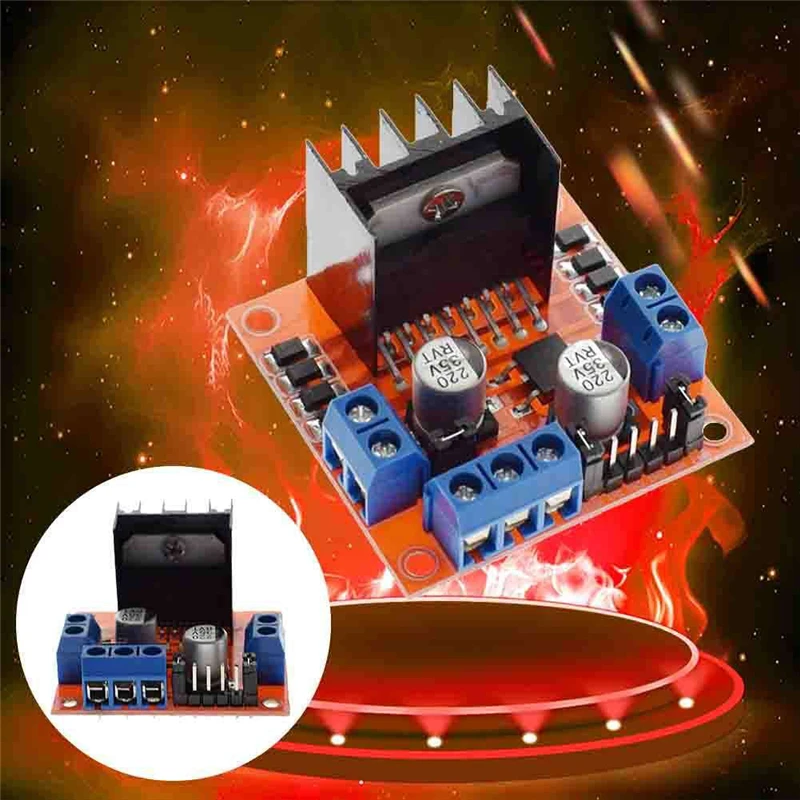 Стабильный двойной H Мост 5 В DC шаговый двигатель контроллер платы модуль Arduino L298N