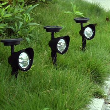 

LED Spot Light Garden Path Landscape Lights Solar Spotlight Lawn Flood Light Ground Plug Lights Pathway Garden 4LED Lamp