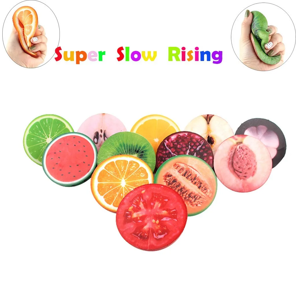 Simulation Small Fruits Stress Reliever Scented Slow Rising Toys slow rebound decompression Girly Heart Pinch Fun #A