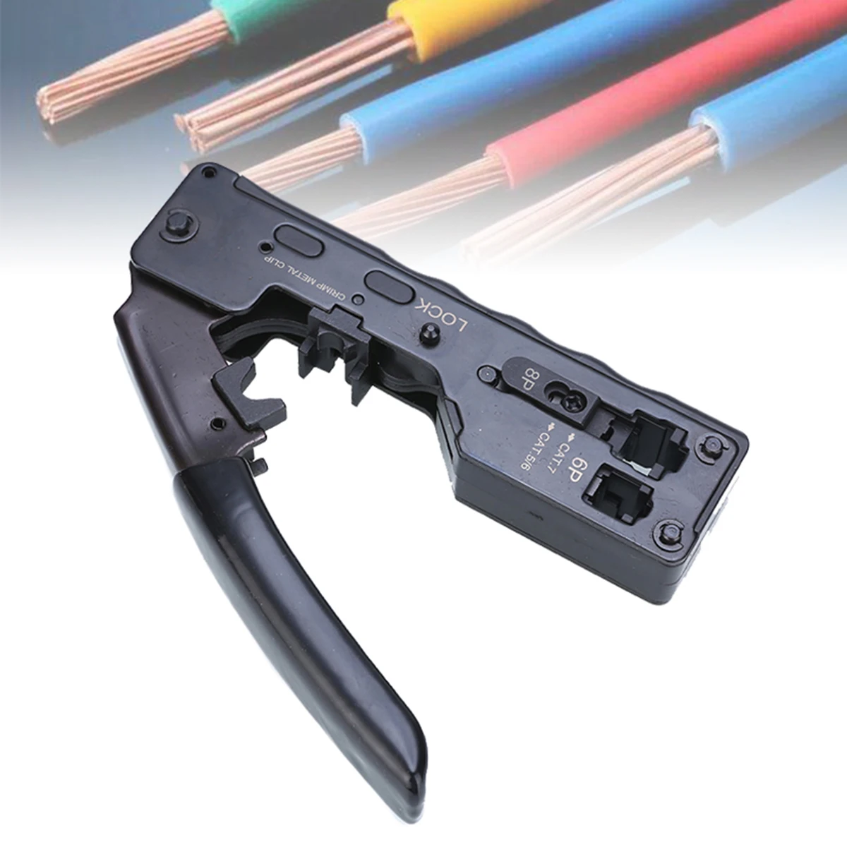 Черный RJ45 сетевой резак Ethernet кабель ручной инструмент щипцы для зачистки RJ45 CAT7/6a CAT6/5e RJ13 RJ12 разъем