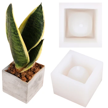 

Succulent Plant Flower Pot Silicone Mold Soap Bottle Ashtray Candle Holder Mould Concrete Silicone Mold Cement Vase Tool