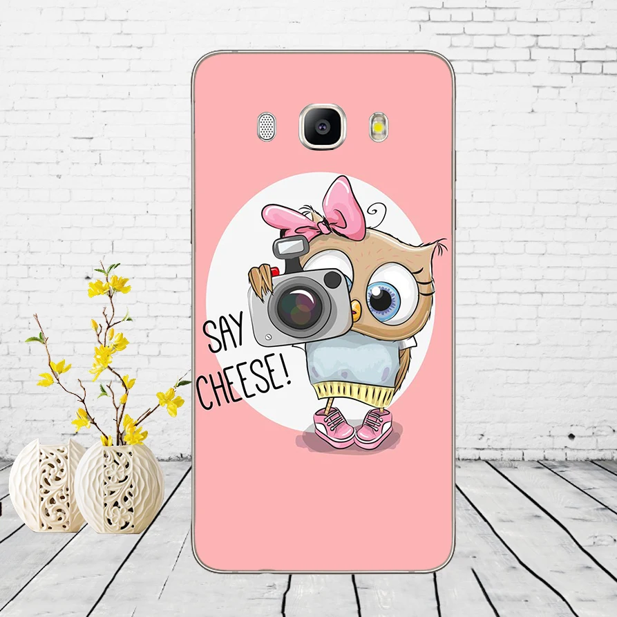 95DD с милой совой сердца Lover Рождественский Мягкий силиконовый чехол для Samsung Galaxy A3 a5 A6 A8 j3 j5 j7