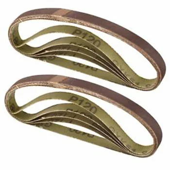

20pcs 330*10mm Power Finger File Sander Abrasive Sanding Belts 40/60/80/120Grit For Varnish Plastics Plasters