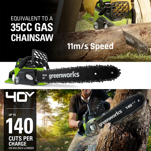 GreenWorks 체인톱: 강력한 성능과 편안한 작업을 위한 혁신