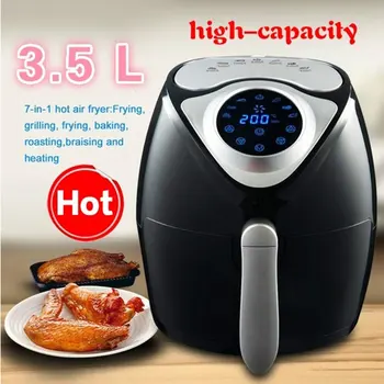 

Smart Temperature Control Commercial Electric Air Fryer Digital Led Touch Screen 3.5L Capacity 1300W Non-stick Cooking Surface
