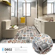Floor Stickers Bathroom Kitchen Waterproof Non-Slip Wear-Resistant Thick Wallpapers Floor Home Decor Vinyl Floor Tile Stickers