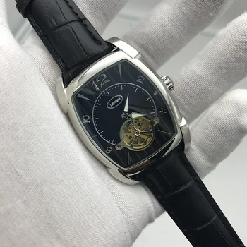 

2020 new arrival mens KA watch black dial and strap 34mm size pa best quality 316L stainless steel leather strap skeleton watch1
