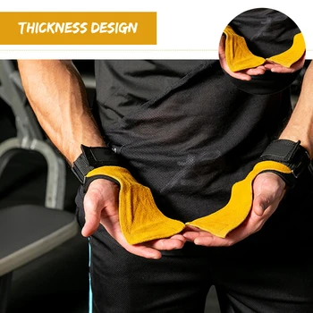 

Fitness hand guard cowhide hand guard device antiskid wear resistant wrist guard hard pull grip belt