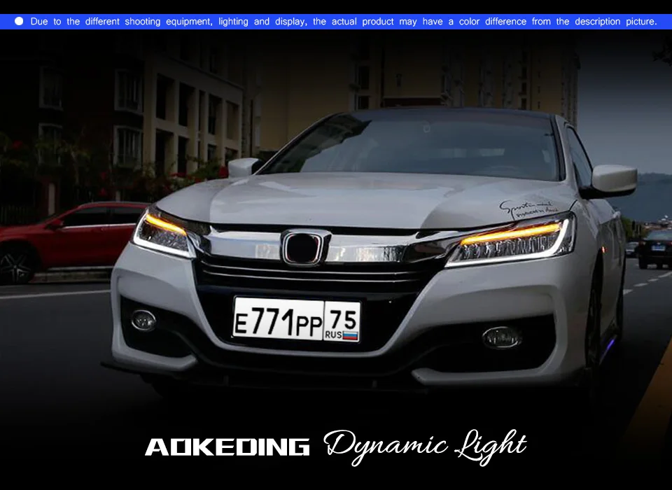 AKD тюнинг Автомобильные фары для Honda Accord G9.5- фары Полный СВЕТОДИОДНЫЙ DRL ходовые огни биксеноновый луч динамический сигнал