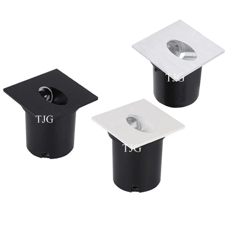 Recessed Led Stair Light Round Square 1w/3w wall corner lamp In Step Lamp for Concrete wall Stairway Night Lights AC85-265V led wall lamp wall lamp