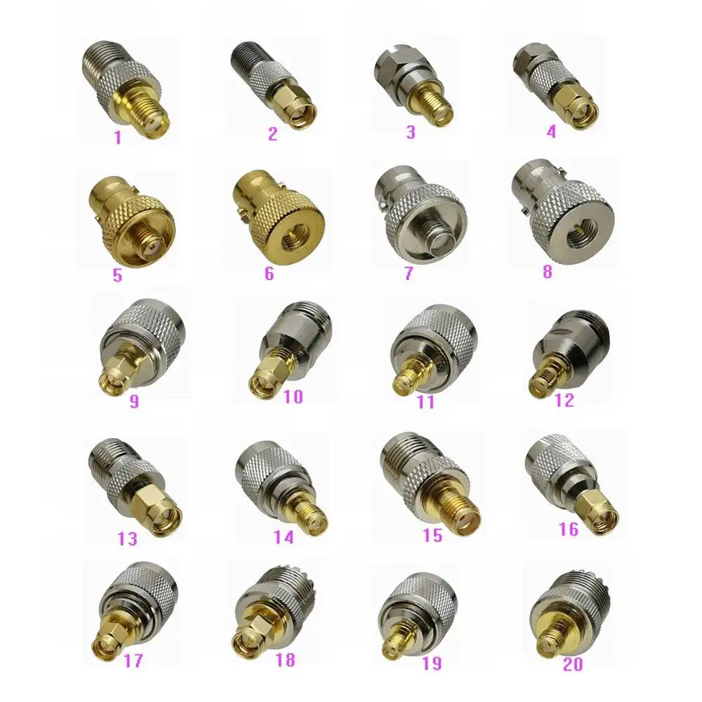Переходник SMA на F TV / BNC N TNC UHF PL259 SO239 штекер и гнездо радиочастотный коаксиальный 5