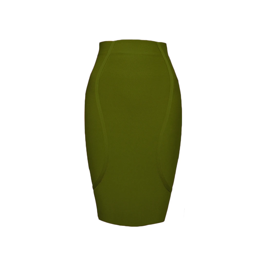 Бандажная юбка, Женская мини-юбка, зимняя сексуальная женская одежда, короткие женские юбки Харадзюку, новинка, облегающая - Цвет: Зеленый