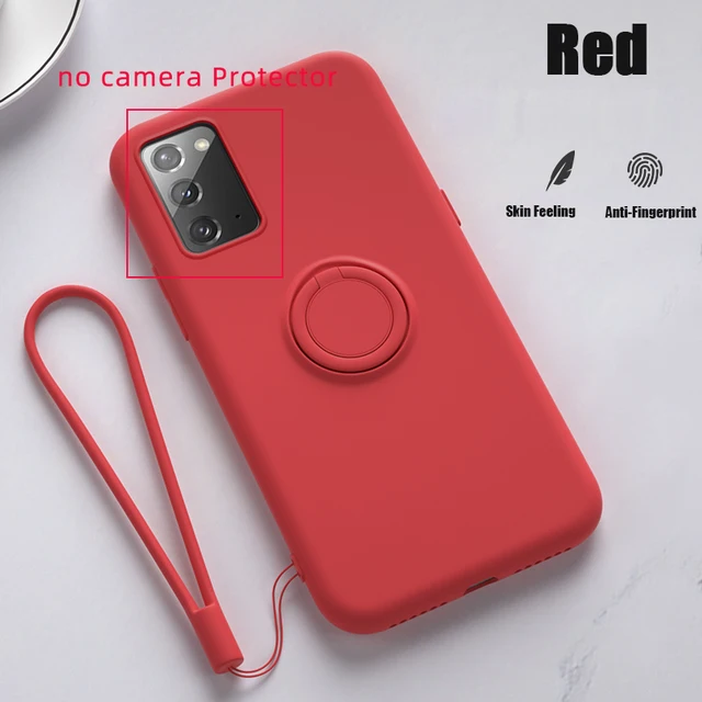 S20 Ultra S20Ultra S20 Plus S20FE Case Liquid Silicone Soft Ring Shockproof Cover for Samsung Galaxy S20 Ultra S20 fe Plus S20FE S20 FE red
