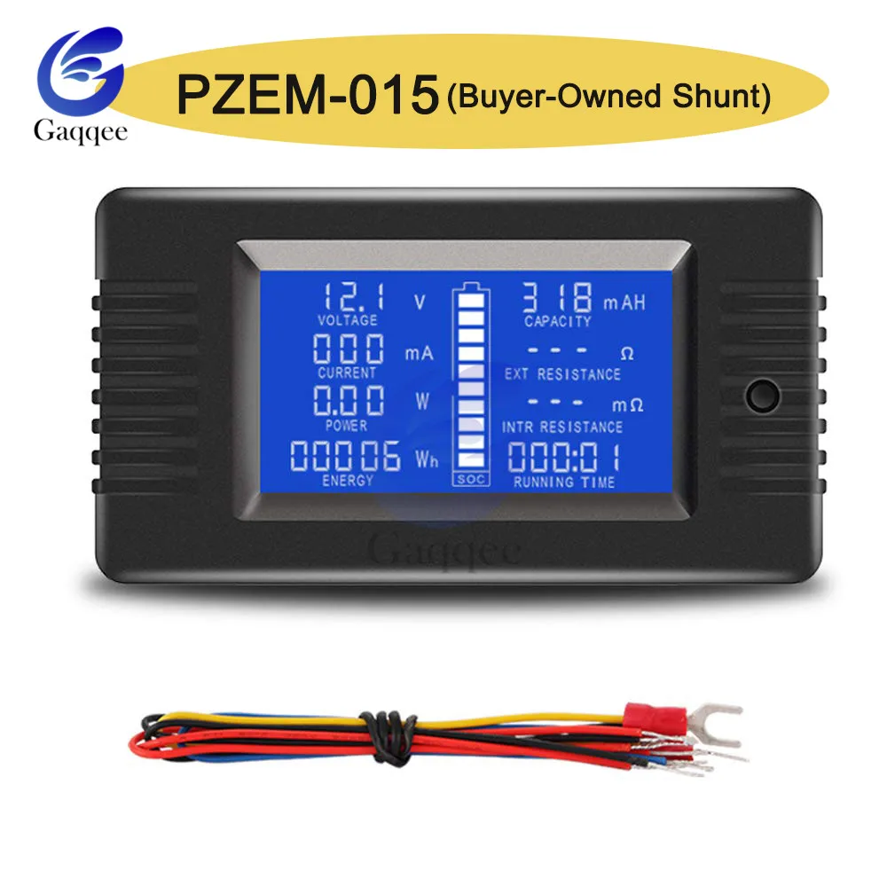 

PZEM015 0-200V Car Battery Discharge Indicator Capacity Tester Power Energy Impedance Resistance Voltmeter