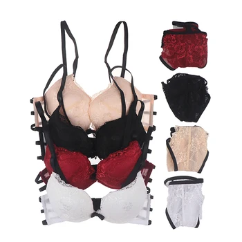 

Lace Bra Sets Seamless Underwear Backless Vest Sexy Panties Lingerie Padded Bralette Ultrathin Briefs Female Intimates