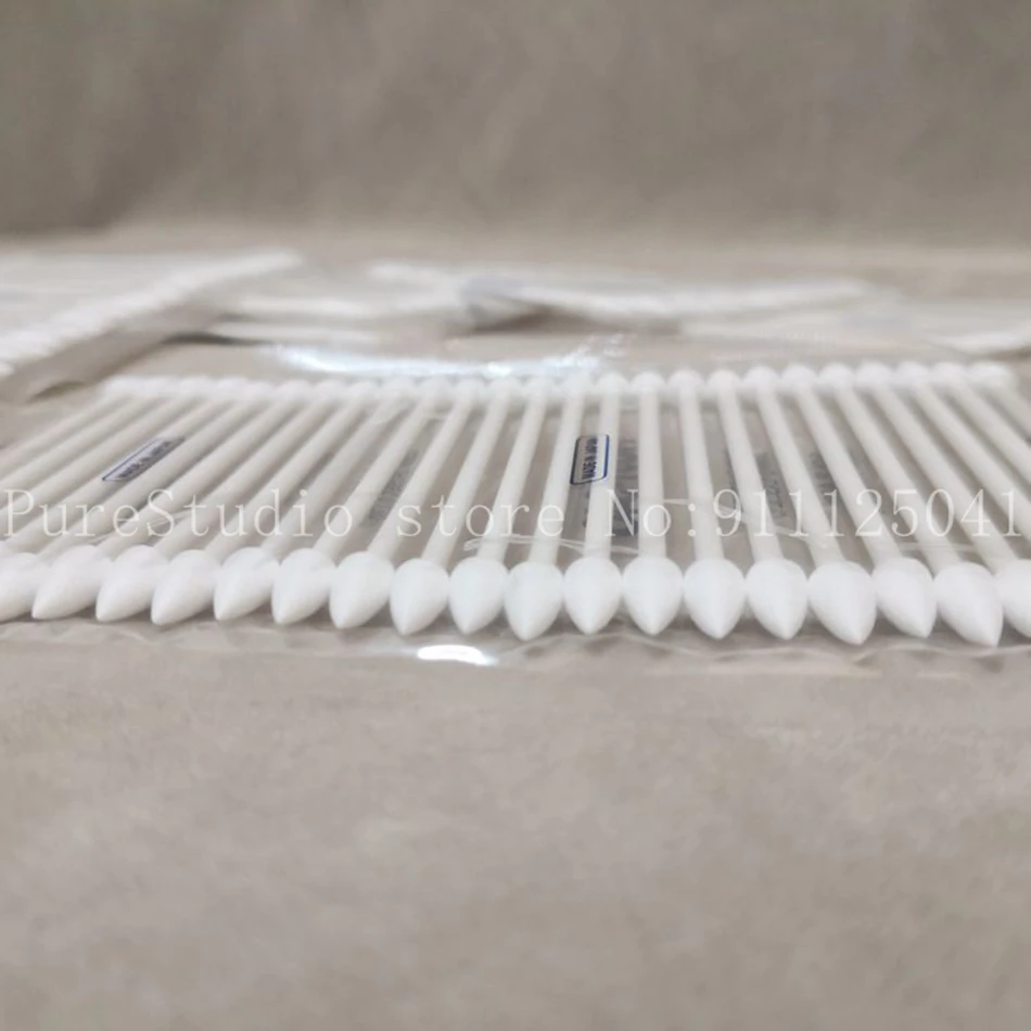 50bags (25pcs/bag) Huby-340 Clean Swab Coned Bulb Type 3" double tip COTTON APPLICATOR HUBY340 CA-003 sharp head