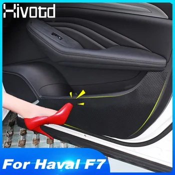 

Hivotd For Haval F7 F7X 2019 Car Inner Door Anti-kick Pad Sticker Anti-Wear Mat Anti-dirty Pad interior Protection Accessories