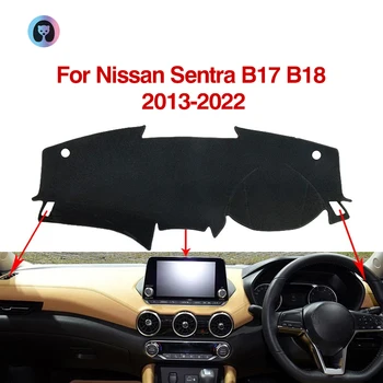 

For Nissan Sentra B17 B18 Anti-Slip Mat Dashboard Cover Pad Flannel Sunshade Dashmat Carpet Car Accessories 2013-2022 2014 2015