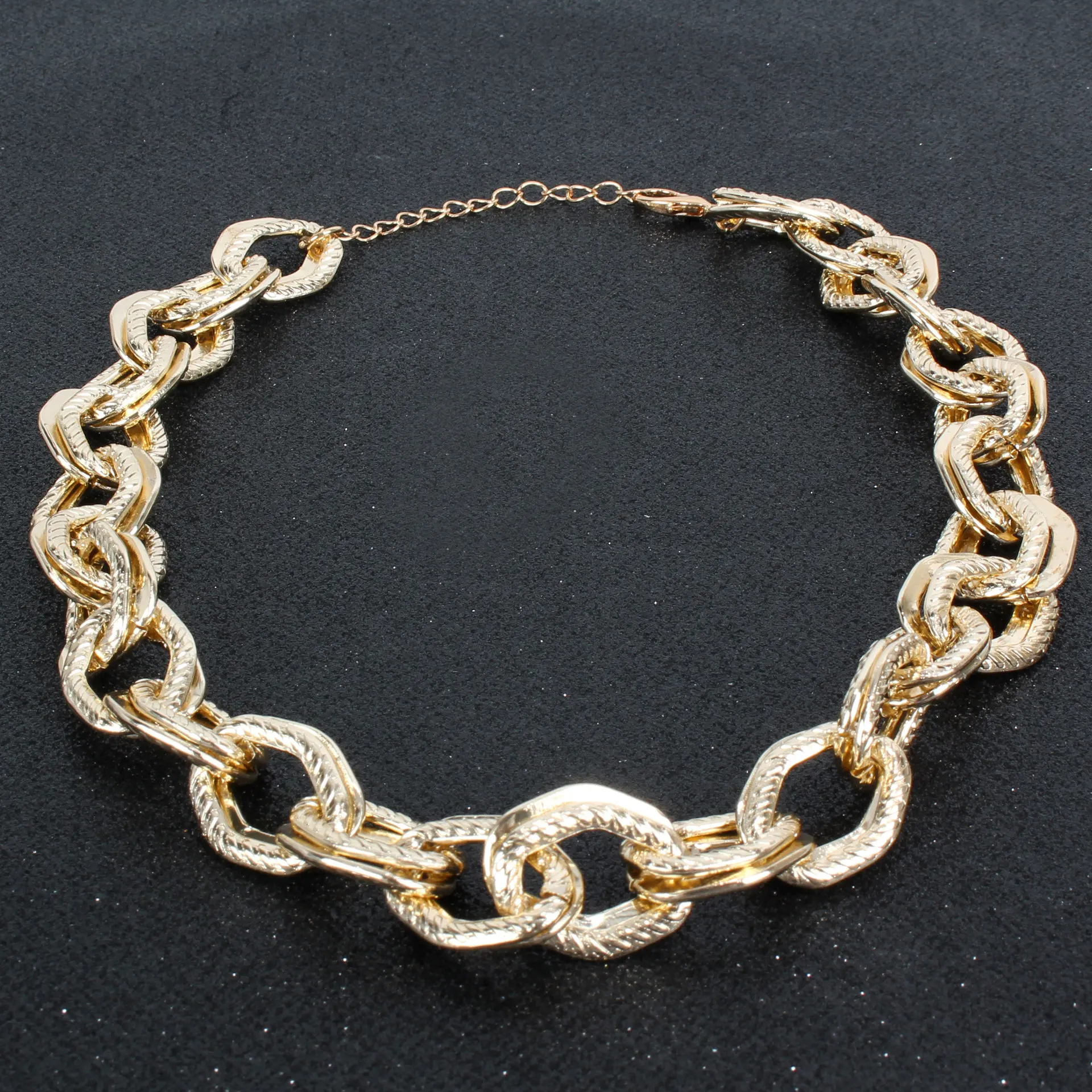 Модное массивное ожерелье чокер Золотая цепочка, колье женские вечерние ювелирные изделия женские аксессуары