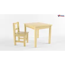 Set of children's furniture "Table and Chair" wooden, pine(not painted