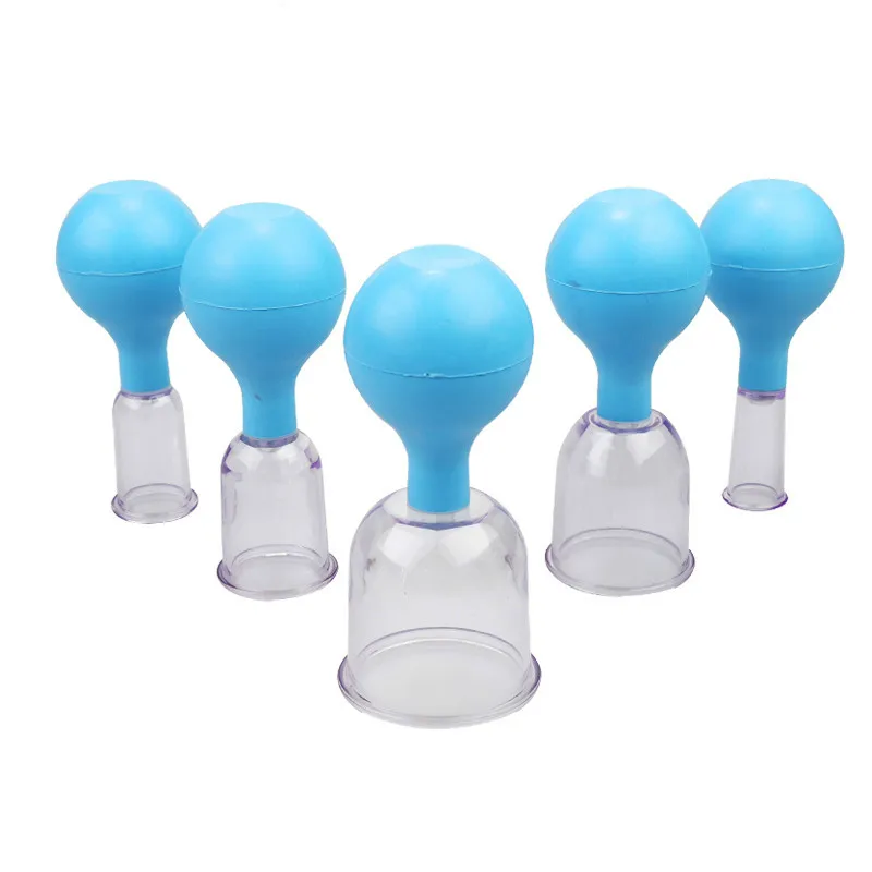 

Anti Cellulite Vacuum Massager Blue Rubber Vacuum Cans For Massage PC Suction Cup Therapy Suction Cup Kit Family Chinese Cupping
