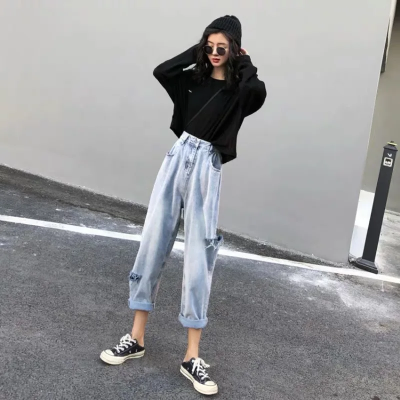 

Early Autumn Online Celebrity Spring Jeans + Tops 2019 New Style Retro Two-Piece Set Women's Hong Kong Style Western Style by Ag