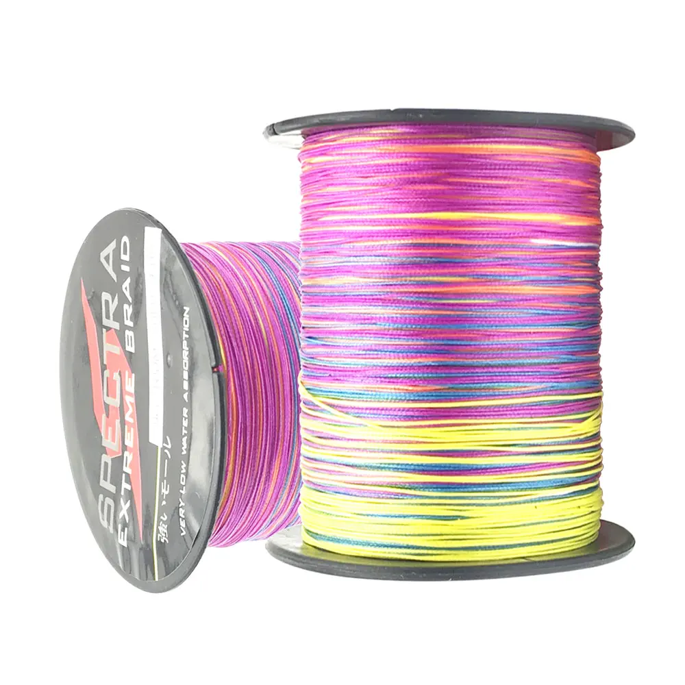 

100M 300M 500M 1000M Multicolor Fishing Line 12 Strands PE Braided Wire Multifilament Weaving Net Fishing Line For Saltwater