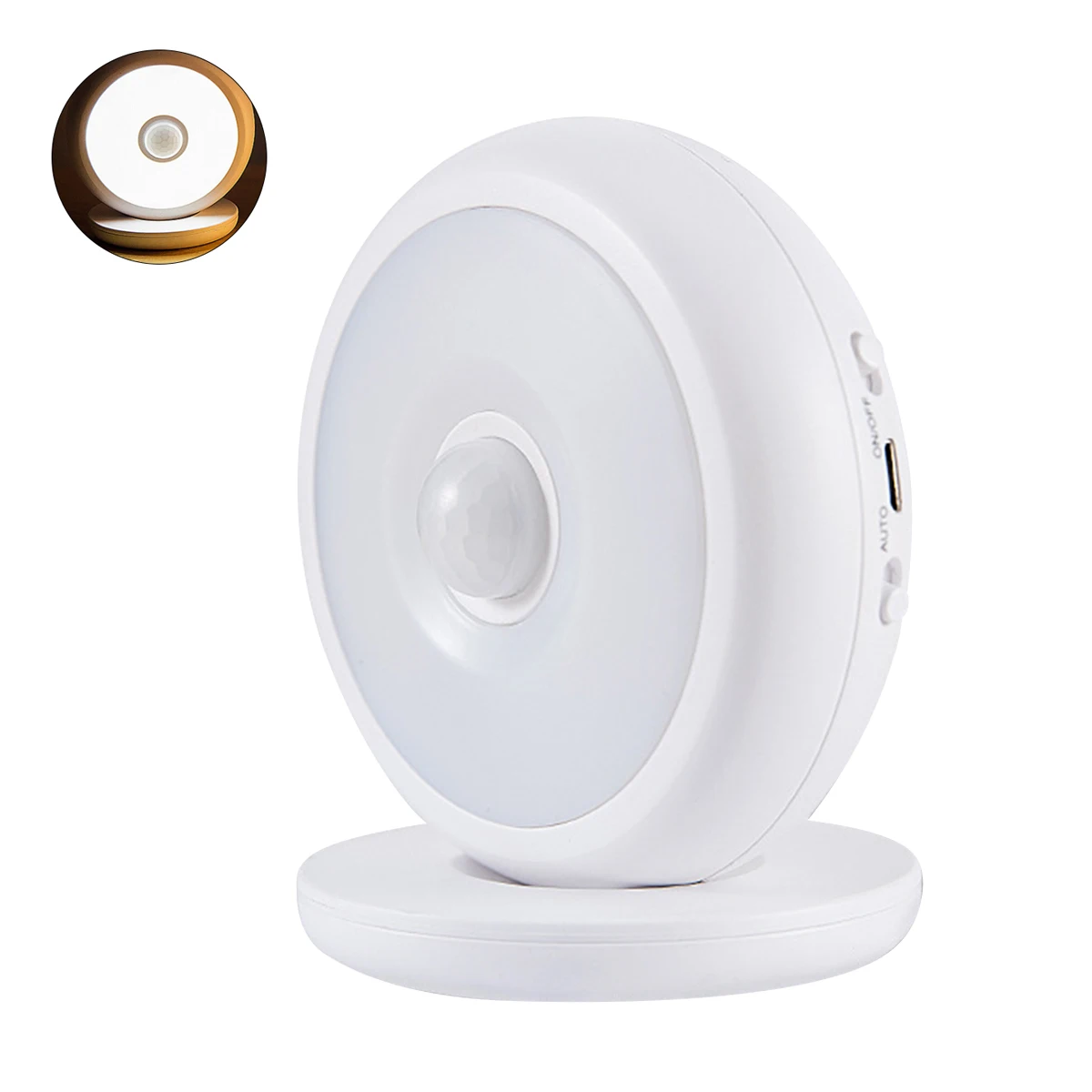 White charge USB индукционный светодиодный ночник с питанием от аккумулятора беспроводной датчик движения светодиодный ночник автоматический режим сна - Цвет: White charge
