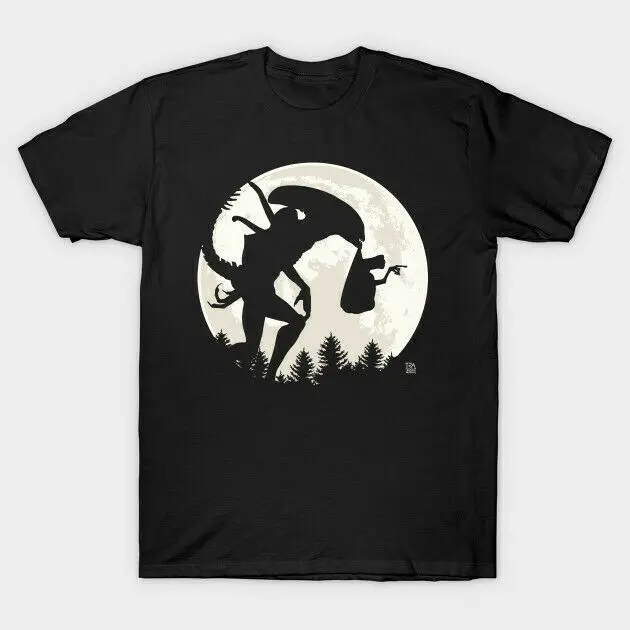 Xenomorph E T Alien Predator Ufo Space Universe Mashup Movie черная футболка S6Xl | Мужская одежда