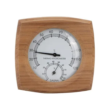 

2 In 1 High Temperature Resistant Wooden Thermo Hygrometer Sauna Room Accessories Household Spa Humidity Meter Dial Hot Tub