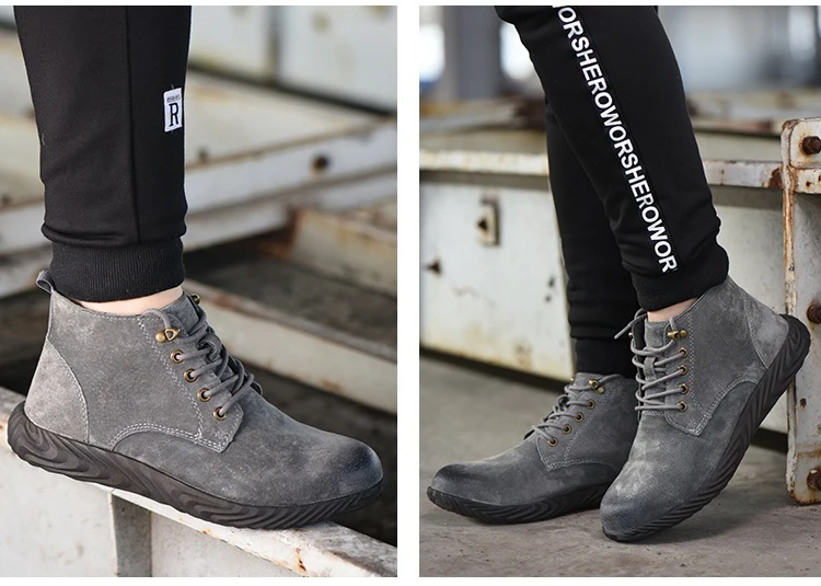 MOTK BECON, строительная защитная обувь для мужчин, неубиваемые Зимние теплые кроссовки Ryder со стальным носком, рабочие ботинки-дезерты L08