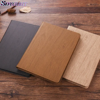 

New For iPad Air 2 Air 1 Case New iPad 2017 2018 9.7 inch Anti-real wood grain PU Leather Smart Cover Case Auto Wake Cover Case