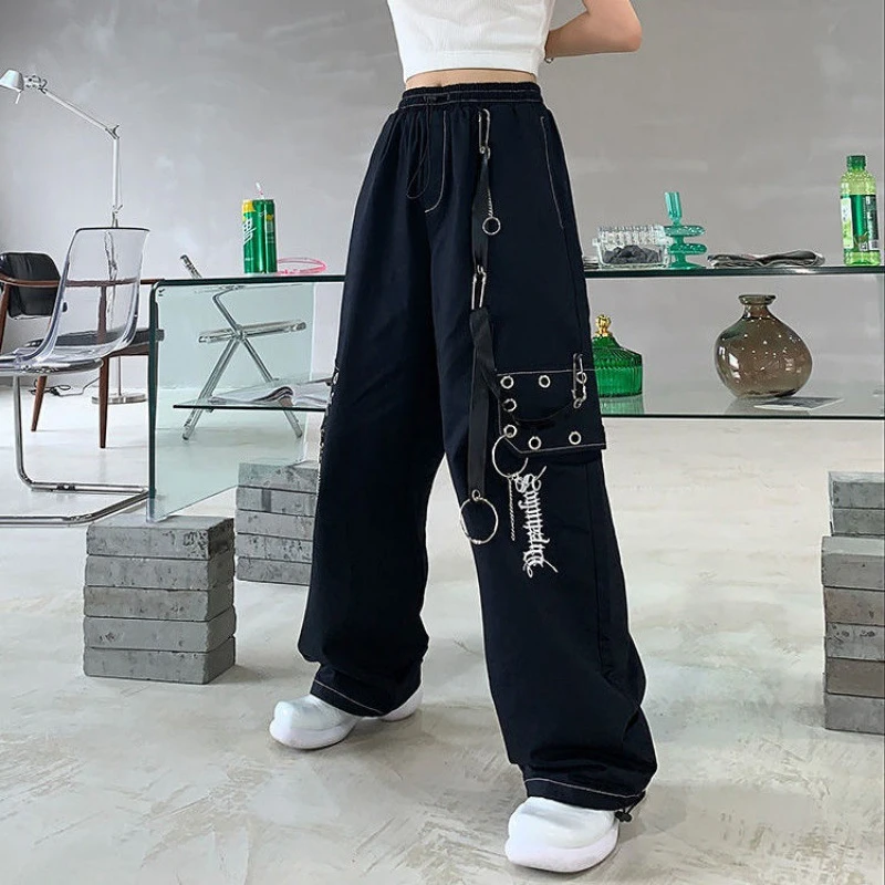 black baggy trousers
