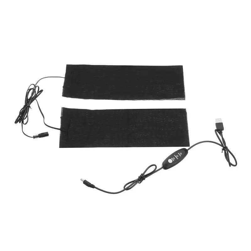 2pcs 3 Gear USB Heating Heated Electric Heater Pad Heating Pad 2018 Clothing Warmer Pads Winter Knee Skiing Camping Fishing