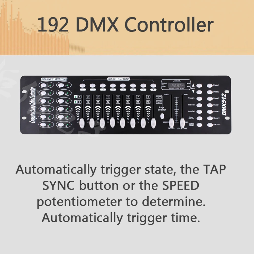 192 DMX контроллер диджей оборудование DMX 512 консоль сценическое освещение для светодиодный Par движущиеся прожекторы DJ контроллер