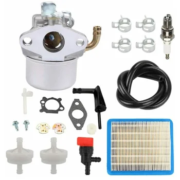 

Carburetor For Super Bronco Troy Bilt Tiller Intek 206 OHV 6.5HP Replaces 698474 Carburetor Kit Air Filter Pre Filter Spark Plug