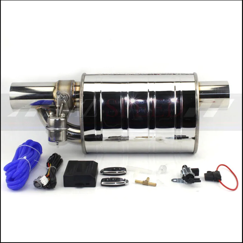 Car Exhaust Pipe Remote Control Valve Exhaust Muffler 304 Stainless