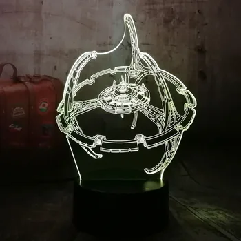 

Modern Spacecraft 3D LED illusion Night Light Star Wars 7 Color Change Acrylic Boys Kids Movie Fans lamp Christmas Home Decor