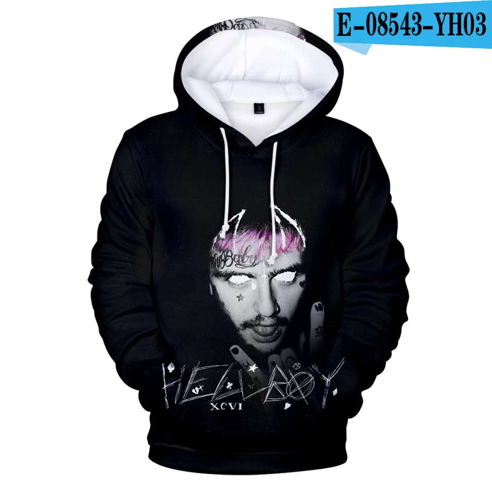 3D Модные худи с 3d принтом lil peep, мужские и женские свитшоты, худи для мальчиков и девочек, осенние детские повседневные Черные пуловеры с капюшоном в стиле Харадзюку - Цвет: 3D