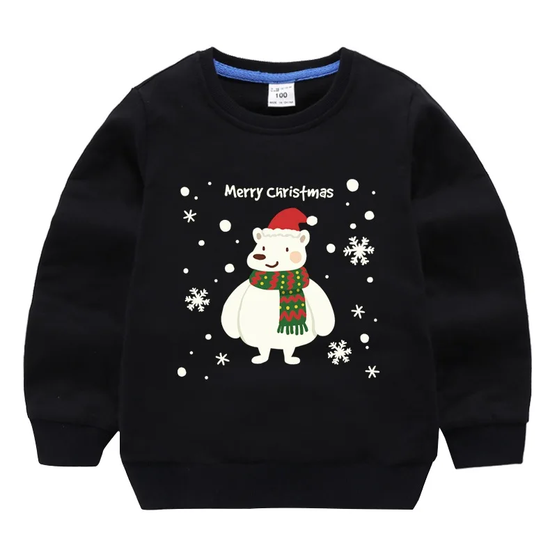 INPEPNOW Christmas Children's Sweatshirt for Girls Sweat Shirt Cotton Child Sweatshirt for Boys Baby Kids Hoodies Teens Clothes