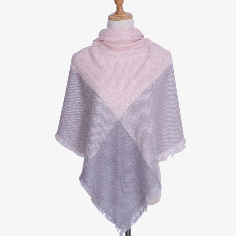 

Triangle Autumn Winter Female Wool Plaid Scarf For Women Cashmere Scarves Long Shawl Wrap Brand Neck Bandana Blanket Warm Tippet