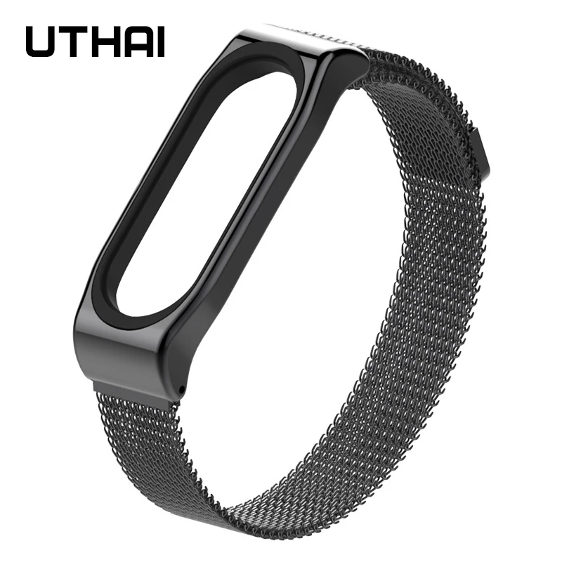 UTHAI P45 Mi Band 4 ремешок на запястье Магнитная металлическая нержавеющая сталь для