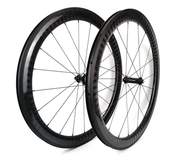 

700C carbon wheels 25mm width 50mm depth clincher/Tubular Road bike carbon wheelset with Powerway R36 hubs ,12K twill glossy
