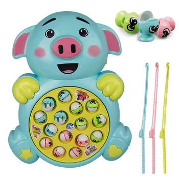 

Electric Fishing Game Board Fishing Rod Toy Kids Educational Pig Toy Children Toys Animal Pig Fishing finger Toy